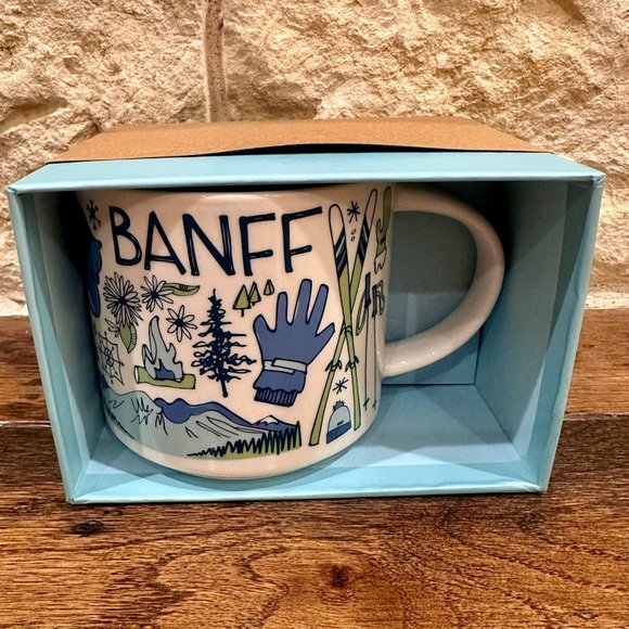 NWT BANFF Starbucks Been There Series Ceramic Coffee Cup Mug 14 Oz Canada - Picture 3 of 11